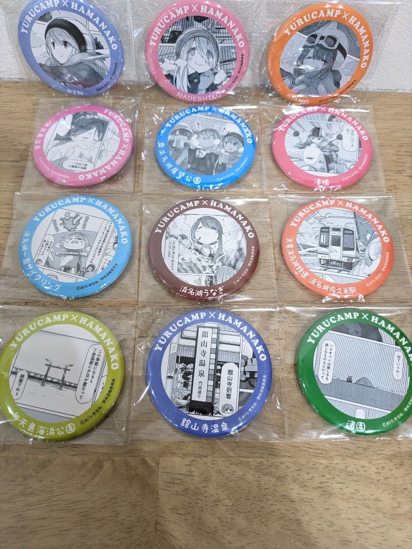 ゆるキャン△ 缶バッジ 浜名湖 限定 コラボ 12種類セット コンプリート