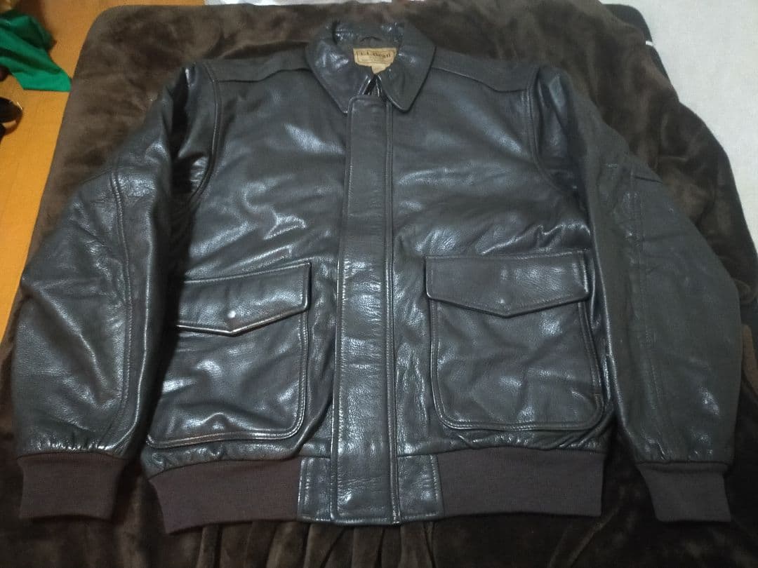 L.L. Bean a-2 レザージャケット 90s 90s USA製 L.L.Bean A-2タイプ フライト レザージャケット M
